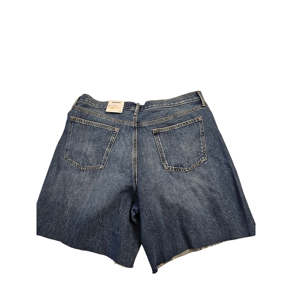 Sonoma Goods Forโ Life Womens Mid Rise Denim Shorts Blue Size 18 NEW